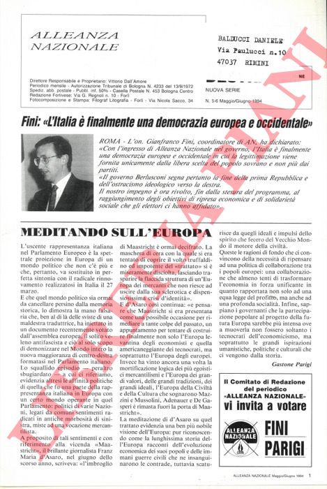  - Alleanza Nazionale.