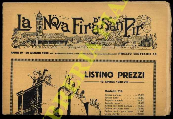 - - La Nova Festa d'San Pir. Periodico faentino illustrato.