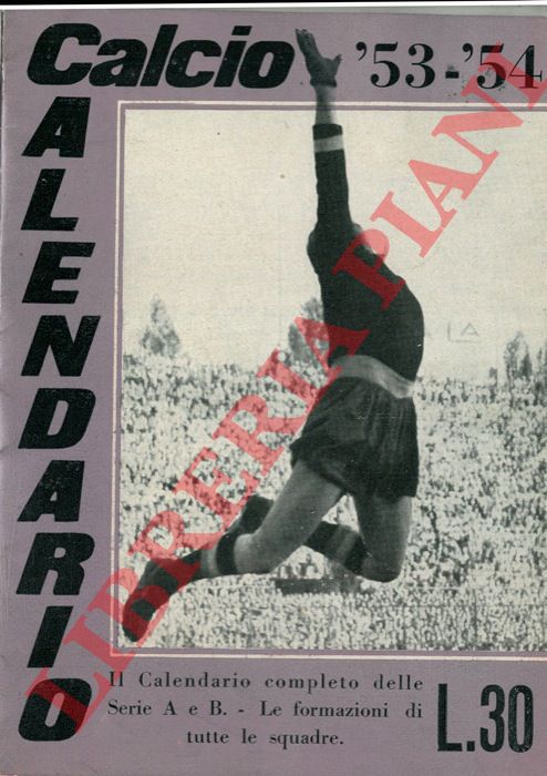- - Calendario Calcio '53 - '54.
