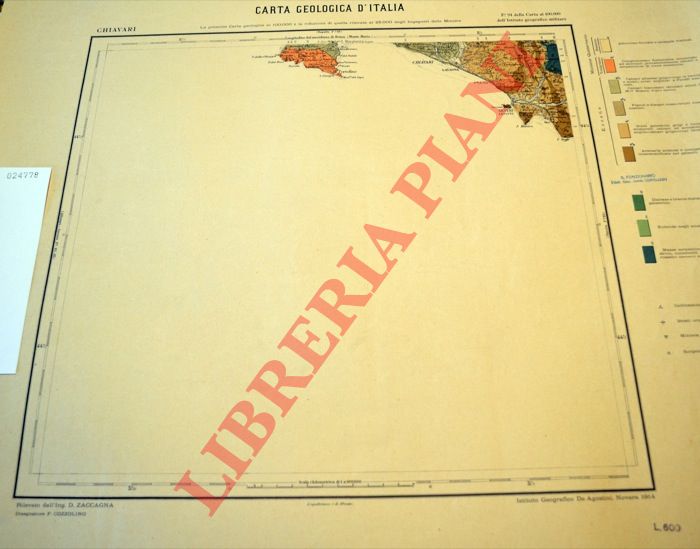 - - Chiavari. F 94. Carta geologica d'Italia.