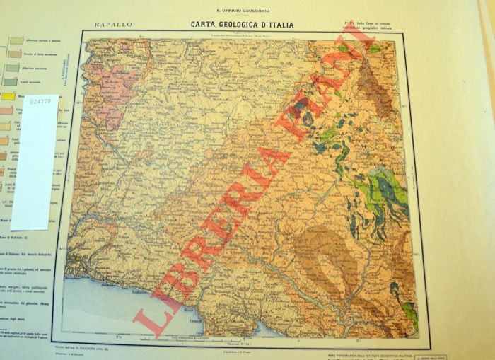 - - Rapallo. F 83. Carta geologica d'Italia.