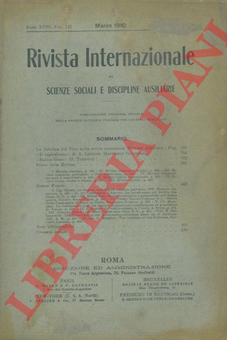 - - Rivista Internazionale di Scienze Sociali e Discipline Ausiliarie.