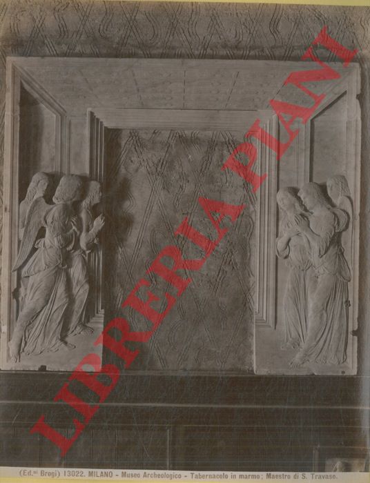 Brogi - - Milano. Tabernacolo in marmo. Maestro di S. Travaso. Museo Archeologico.