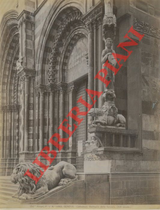 Alinari - - Genova. Cattedrale. Dettaglio della facciata - Chiesa di S.Donato. L'Adorazione dei Magi.