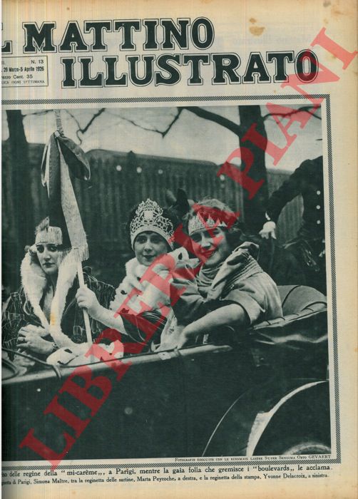 - - Il sorriso delle regine della 'mi-careme' , a Parigi, mentre la gaia folla che gremisce i 'boulevards' le acclama. La reginetta di Parigi, Simona Maitre, tra la reginetta delle sartine, Marta Peyroche, a destra, e la reginetta della stampa, Yvonne Delacroix, a sinistra.