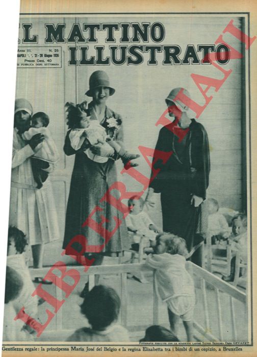 - - Gentilezza regale: la principessa Maria Jos del Belgio e la regina Elisabetta tra i bimbi di un ospizio, a Bruxelles.