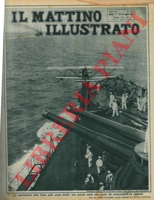 - - Le esercitazioni della flotta nelle acque sicule: una grande unit alla caccia dei sommergibili in agguato.