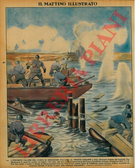 DOMINECH Giovanni - - L'indomito valore del Corpo di Spedizione Italiano al fronte ucraino  stato altamente elogiato dl Generale Von Mackensen.