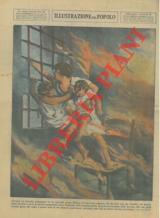 ORTELLI Alfredo - - Durante un incendio sviluppatosi in un cascinale presso Bibiana (Torino) una ragazza, che dormiva con due fratellini pi piccoli, balz dal letto e cerc di salvarli spingendoli contro l'inferriata della finestra, poich la porta era investita dalle fiamme.