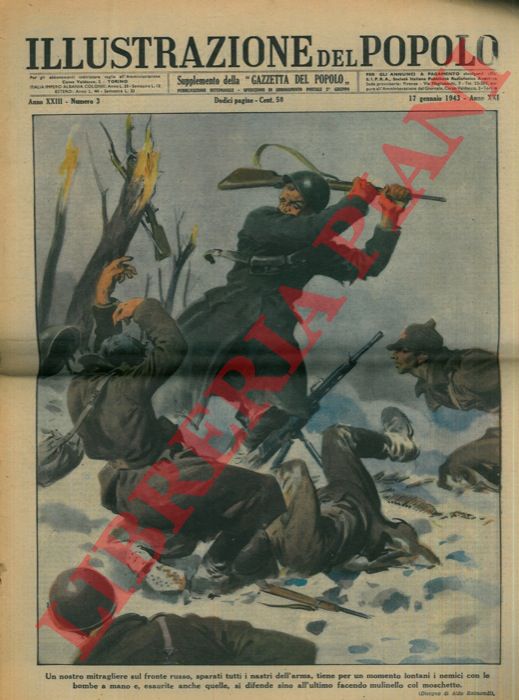 RAIMONDI Aldo - - Un idrovolante postale con a bordo alcune famiglie che rientravano da Tripoli in Italia fu assalito da caccia inglesi che uccidevano la madre e la sorella del piccolo Godigiani e incendiavano l'aereo.