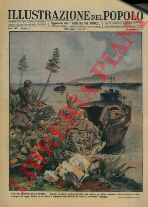 RAIMONDI Aldo - - Nella rada di Biserta, dov'era concentrata una grossa flotta nemica da guerra, da trasporto e da sbarco, apparecchi pesanti da combattimento tedeschi in un attacco notturno hanno colpito con bombe di ogni calibro undici navi.