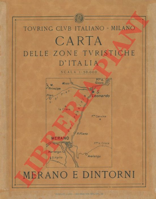 TCI - - Merano e dintorni. Carta delle zone turistiche d'Italia.