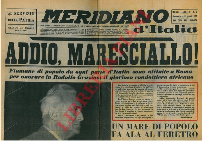 - - Addio Maresciallo !