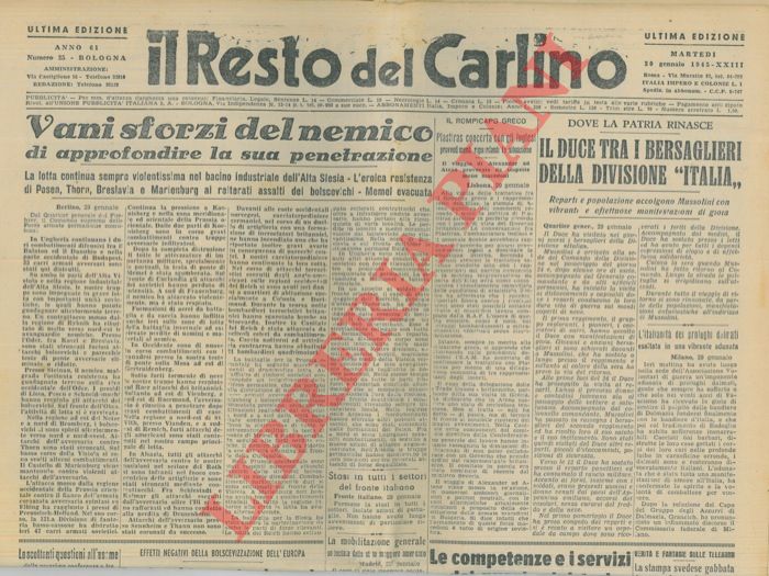 - - Ultime settimane di guerra.