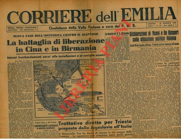 - - Ultimi giorni di guerra USA/Giappone e nascita del governo italiano.