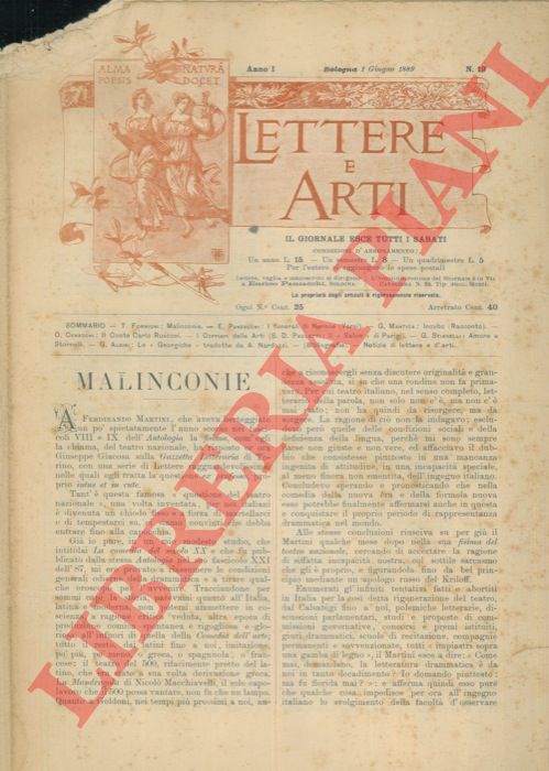 - - Lettere a arti.