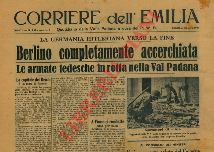 - - Gli alleati a Bologna.