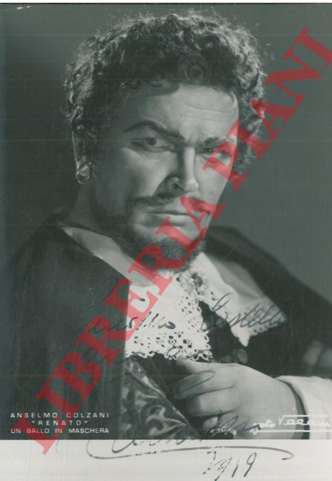 Foto Villani, Bologna - - COLZANI Anselmo, baritono -