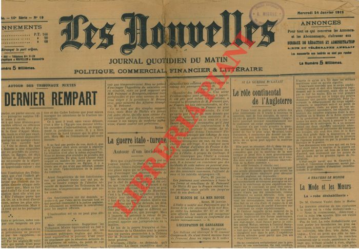 - - Les nouvelles. Journal quotidien du matin.
