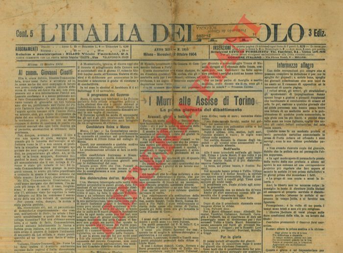 - - L'Italia del popolo.