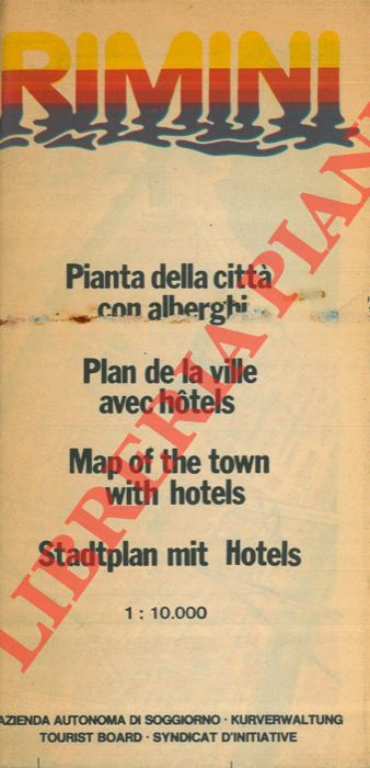 - - Rimini. Pianta della citt con alberghi.