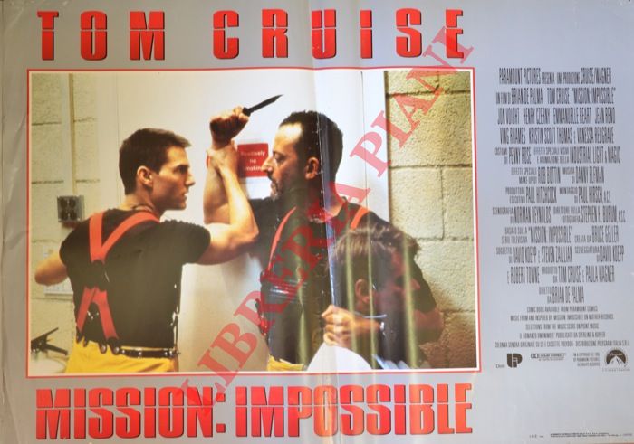 DE PALMA Brian - - Mission: impossible. Con Tom Cruise.