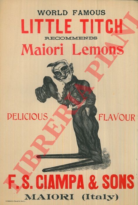 F.S. Ciampa & Sons. Maiori (Italy) - - World famous Little Titch reccomends Maiori Lemons.