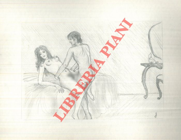 - - Giovane coppia, nuda, di sponda ad un letto (lui in piedi).