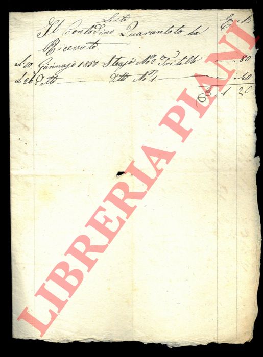 Quarantolo/Bernardi - - Liste dei beni ricevuti .