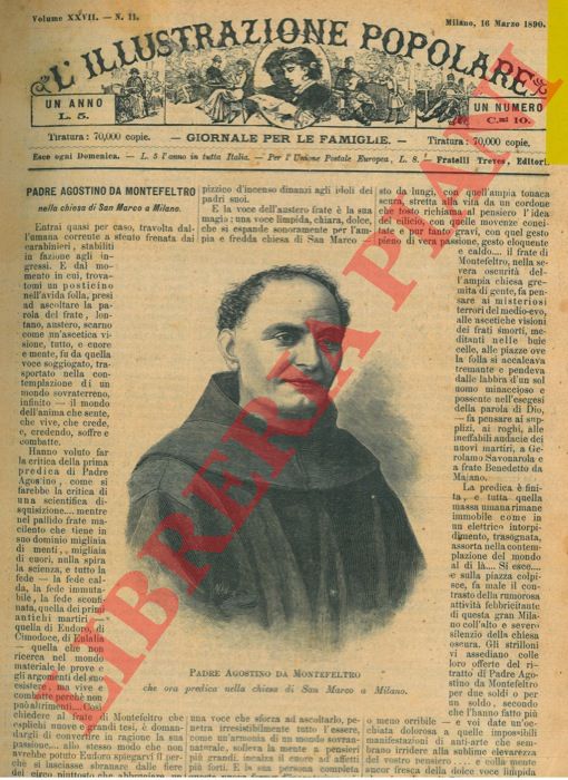 - - Padre Agostino da Montefeltro nella chiesa di San Marco a Milano.