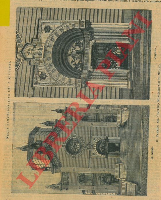- - Il Famedio nel Cimitero monumentale di Milano.