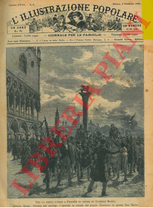- - La festa d'oggi a Firenze per Daniele Manin.