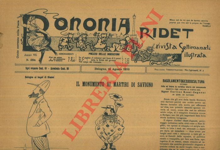 - - Bononia ridet. Rivista settimanale illustrata.