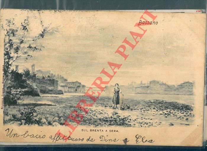 - - Bassano. Sul Brenta a sera.