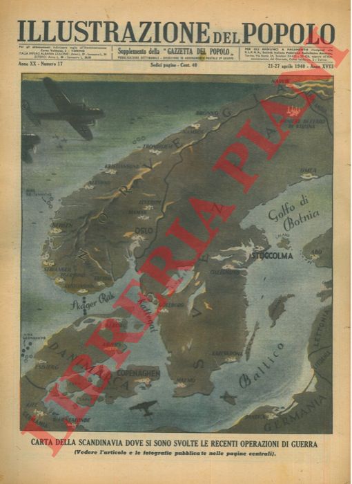 - - Carta della Scandinavia dove si sono svolte le recenti operazioni di guerra.