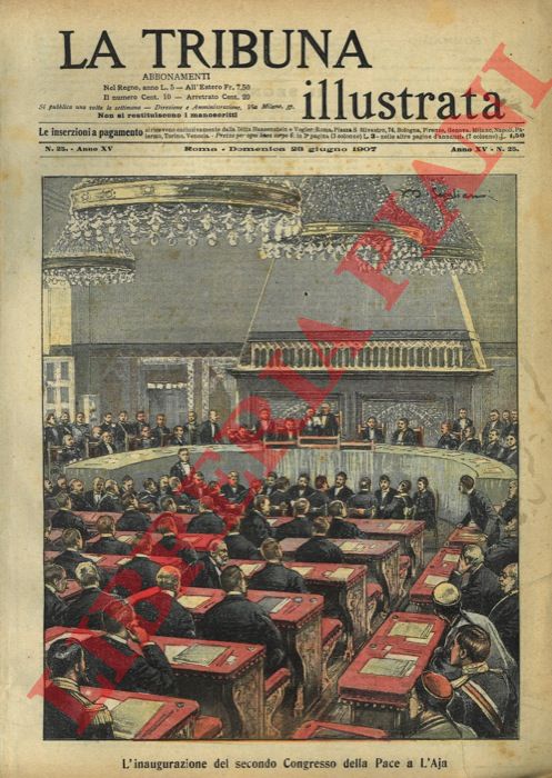 SCAGLIARINI M. - - L'inaugurazione del secondo Congresso della Pace a L'Aja.