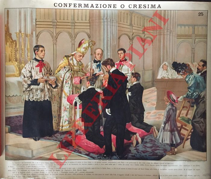 MINETTI Don Vincenzo. Rivarolo Ligure - - Confermazione o Cresima. N 25.