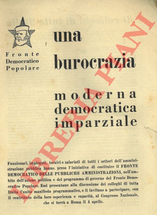 Fronte Democratico delle pubbliche amministrazioni  - - Una burocrazia moderna democratica imparziale