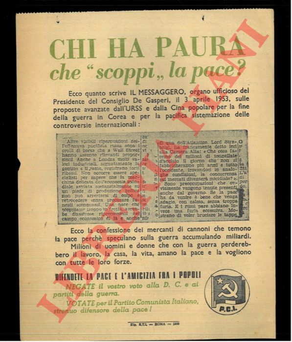 P.C.I. - - Chi ha paura che 