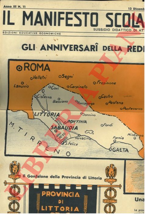 Boschini - - Gli anniversari della redenzione dell'Agro Pontino.