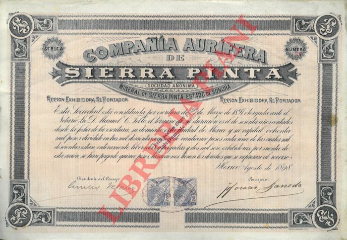 - - Compania Aurifera de Sierra Pinta.