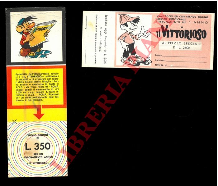 - - Segnalibro cartoncino a colori e Tessera di
