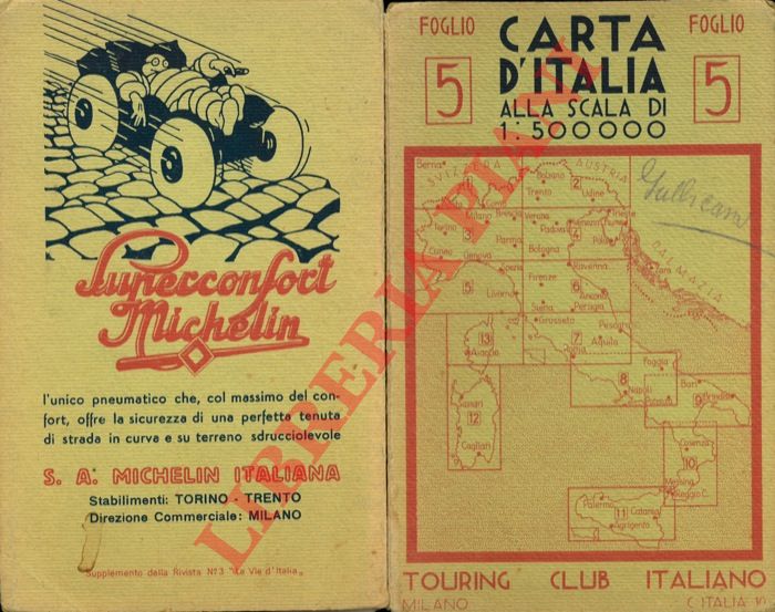 TCI - - Carta d'Italia. Foglio n. 5 (Spezia/Livorno)