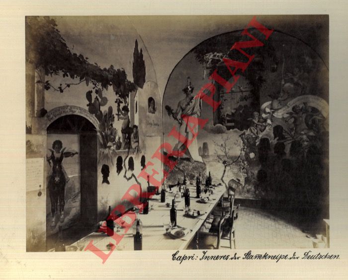 - - Capri. Inneres der Stammkneipe der Deutschen.