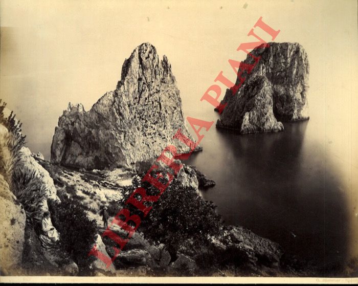 G. Sommer, Napoli - - Capri. I faraglioni da Punta Tragara.