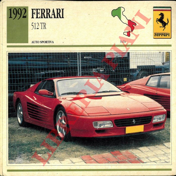 - - Trenta schede tecniche di : Ferrari 512TR, Mythos - Osca, MT24-2AD spider - Dino, 246 GTS - Gordini Sport Type 15S - Lamborghini, Jalpa 3500, Islero - Jaguar XI220, Tipo E Lightweight - Alfa Romeo Carabo, 33/2 spider corto - HRG, Le Mans - Diva, GT - Ford, Mustang Shelby - NSU, spider wankel - BMW 600 - Peugeot 402 DS - Terrier, Junior - Sabra, Sport - March, 701 - AUDI, Avus - FORD, Zodiac MkIV -MEP, X27 - Skoda, 1000/1100MB - ROVER P6 2000 - Abarth Coup 1300 OT - Porsche 968 - Honda Prelude 168 4WS - Clenet, Roadster - Lancia D23.