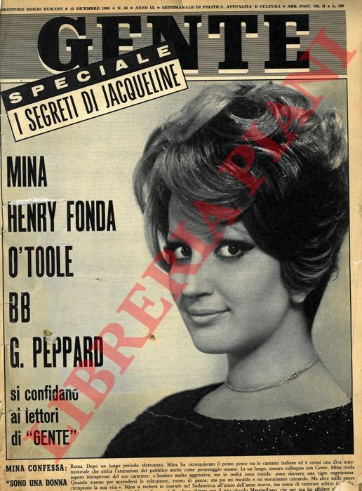- - Mina si sposa ma Pani non vuole - Mina, ...si confida ....