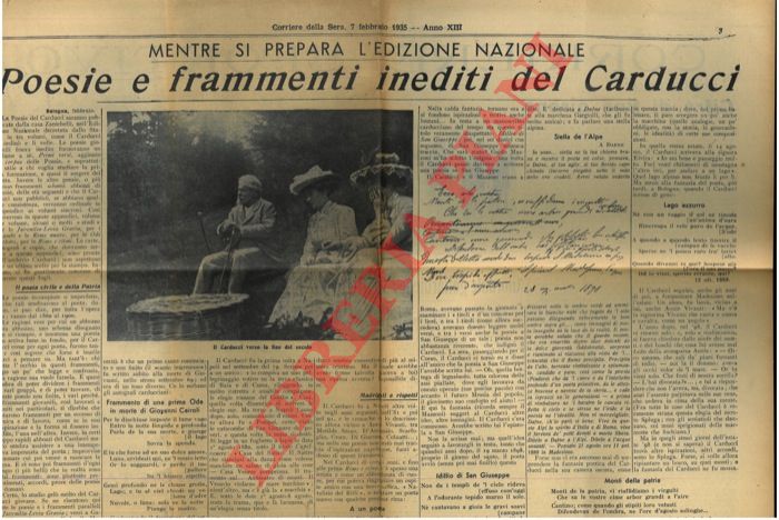 - - Ritagli di giornali aventi il poeta tosco-bolognese per soggetto/oggetto.
