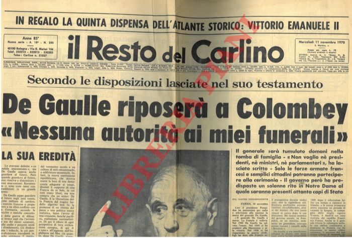 - - De Gaulle riposer a Colombey. 