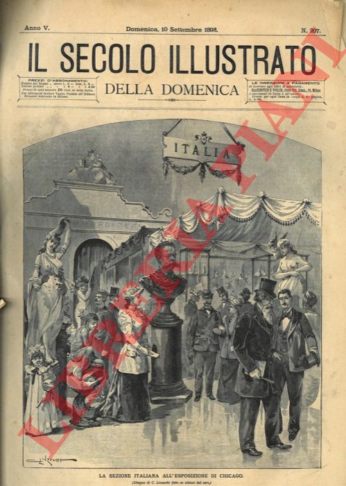 - - La Sezione italiana all'Esposizione di Chicago.